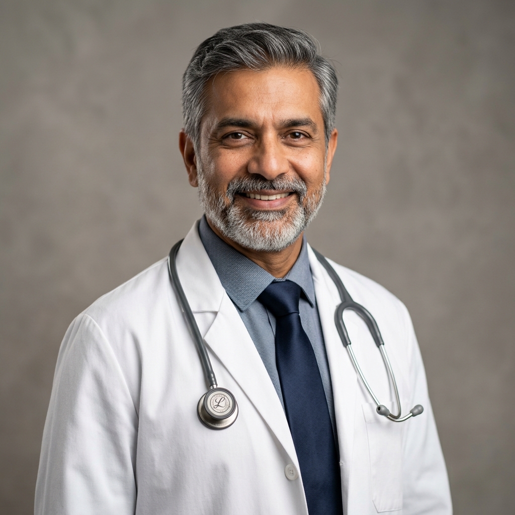 Indian male psychiatrist